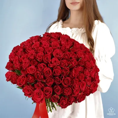 101 роза с сердцем в букете за 20 590 руб. | Бесплатная доставка цветов по  Москве