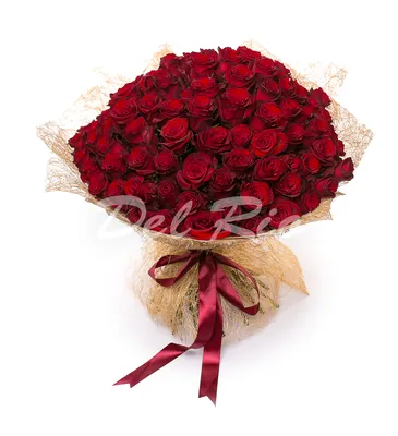 101 красная роза в букете - 70 см. за 23 590 руб. | Бесплатная доставка  цветов по Москве