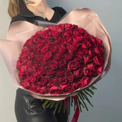 Купить Букет 101 роза микс 40 см Россия в Санкт-Петербурге. 101 роза в  красочных букетах недорого с доставкой на дом.