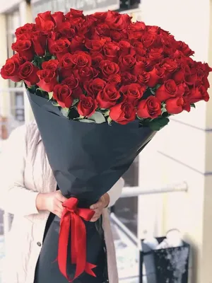101 роза с сердцем в букете за 19 190 руб. | Бесплатная доставка цветов по  Москве