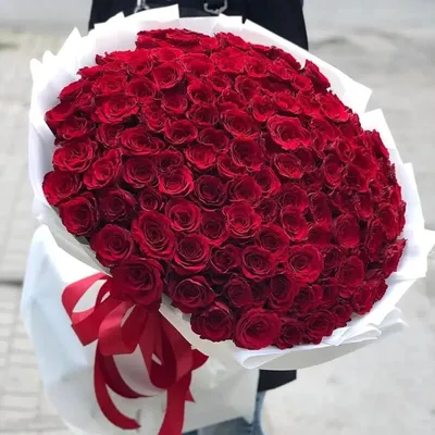 101 красная роза, 80 см купить в Киеве: цена, заказ, доставка | Магазин  «Камелия»