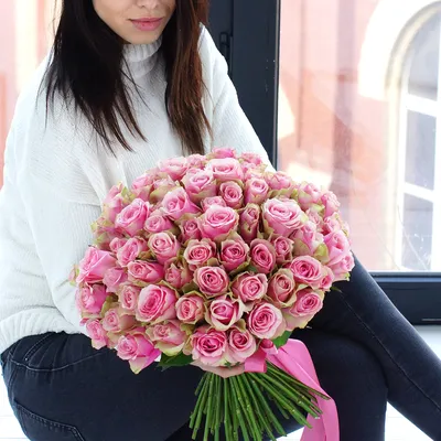101 красная роза 60 см. Импорт с бесплатной доставкой по Екатеринбургу |  ПроБукеты