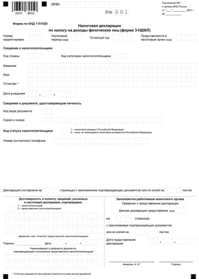 3-НДФЛ для ИП на ОСНО в 2021 году: как заполнить, образец декларации и сроки