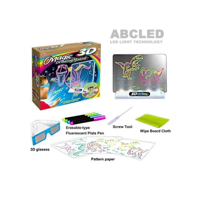 Купить 3D планшет для детей The Magic World 3D Drawing Tablet 4xAAA в  ABCLED за 15.90 €