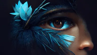 Картинка Глаза лица Волосы 3D Графика молодые женщины Взгляд