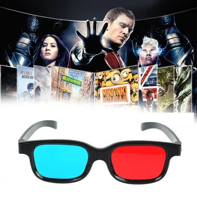 Универсальные 3D очки красного и синего цвета для 3D DVD, домашнего  кинотеатра, игрового проектора | AliExpress
