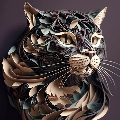 3D-скульптуры животных из бумаги (13 фото)
