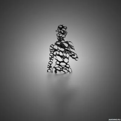 Дырявая 3D модель человека — Рисунки на аву