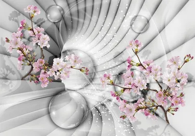 ᐉ Фотообои 3D цветы 368x254 см Consalnet Туннель с вишней (10200P8)