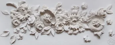 Фотообои 3d белый фон с цветами купить в Москве, Арт. 10-835 в  интернет-магазине, цены в Мастерфресок