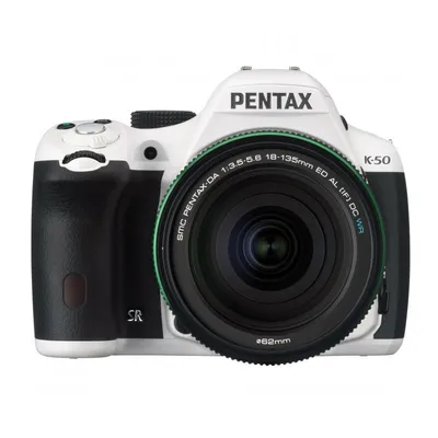 Купить Зеркальный фотоаппарат Pentax K-50 Kit DA L18-135 WR белый - в  фотомагазине Pixel24.ru, цена, отзывы, характеристики