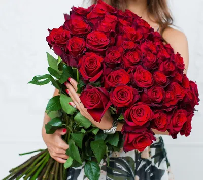 Изображение 51 розы в руках: великолепный выбор для украшения