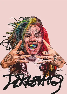 6ix9ine IS back | Rapper art, Cartoon art styles, Hip hop art