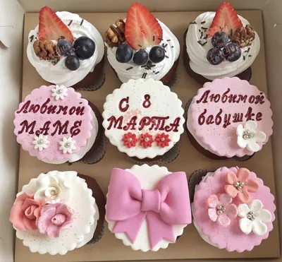 Капкейки 8 марта | Desserts, Cake, Food