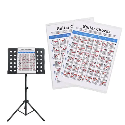 652D 6-струнная гитара, аккорды, плакат, учебная практика, справочная  таблица, детали | AliExpress
