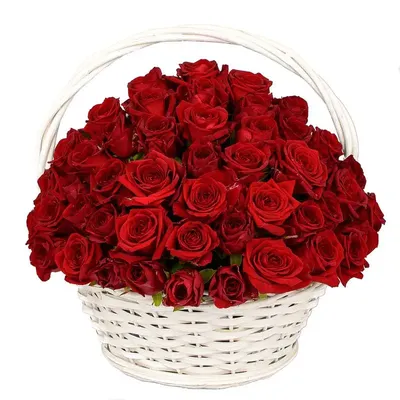 101 алая роза в корзине с бесплатной доставкой по Москве, цена 1262500 руб.  ❁ ArenaFlowers