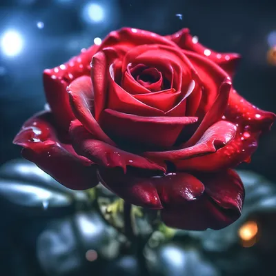 Цветок алая роза невероятной красоты…» — создано в Шедевруме