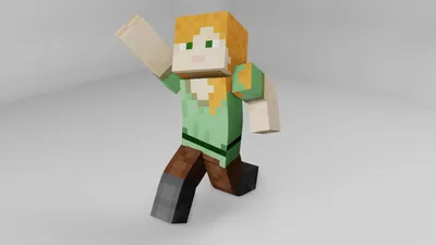 Minecraft Alex Poseable Model 3D Model $5 - .blend - Free3D