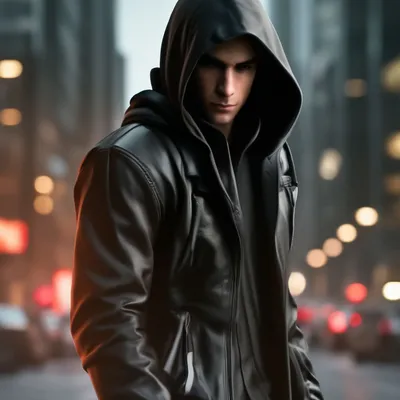 Алекс Мерсер в черной куртке с …» — создано в Шедевруме