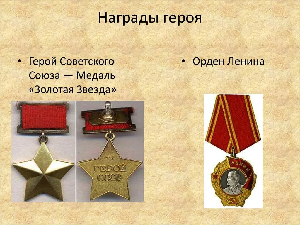 Медаль Золотая звезда героя советского Союза.