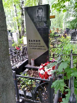 Photo: Актёр Алексей Захарович Ванин, graves of famous people, Moscow,  Vladykinskoye Cemetery — Yandex Maps
