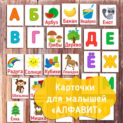 Русский алфавит Poster ( Russische Alphabet ) - картинки для детей