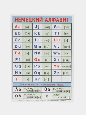 Немецкий алфавит, карточка шпаргалка, ламинированная купить по цене 87 ₽ в  интернет-магазине KazanExpress