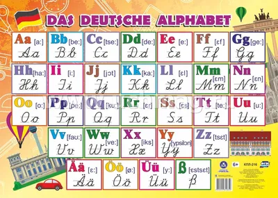Учебный плакат \"Немецкий алфавит\": Формат А2 – купить по цене: 90 руб. в  интернет-магазине УчМаг