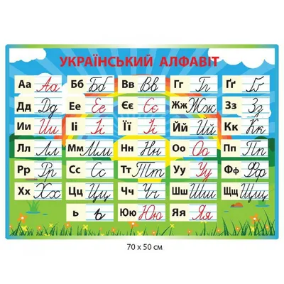 Набор виниловых детских наклеек с украинским алфавитом. Детские наклейки на  стену и мебель буквы.