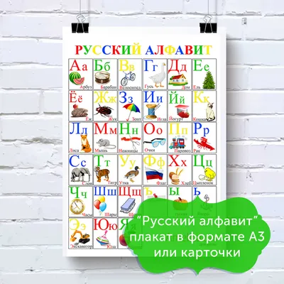 детский алфавит плакат буквы русского алфавита | Алфавит, Обучение алфавиту,  Русский алфавит