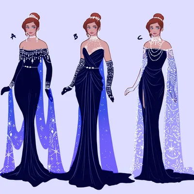 Hannah Alexander Artwork on X: \"Anastasia's opera gown 💙👑  https://t.co/L1XDLHEq2t\" / X