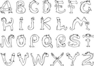 Раскраски буквы английский алфавит, скачать и распечатать