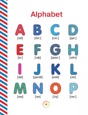 Мир открыток Английский алфавит с картинками плакат на стену для детей