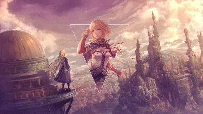 anime girls, anime, digital art, picture-in-picture, cityscape, fantasy  city | 1920x1080 Wallpaper - wallhaven.cc