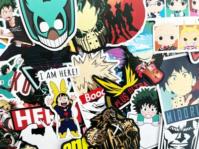 100 My Hero Academia Anime Stickers Boku No Hero Decals | eBay