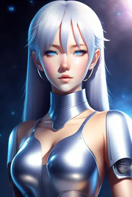 sexy cyborg cyberpunk girl anime android\" Art Board Print by Mauswohn |  Redbubble