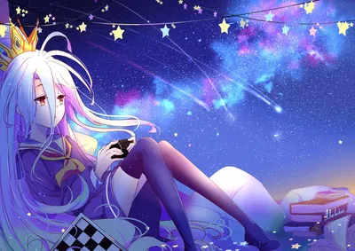 Обои на рабочий стол Сиро / Shiro из аниме Нет игры — нет жизни / No Game  No Life, by lluluchwan, обои для рабочего стола, скачать обои, обои  бесплатно