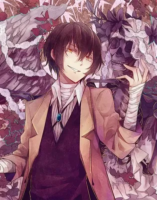 Обои на рабочий стол Рюносукэ Акутагава / Ryuunosuke Akutagawa и Тюя  Накахара / Chuuya Nakahara из аниме Великий из бродячих псов / Bungou Stray  Dogs, обои для рабочего стола, скачать обои, обои бесплатно