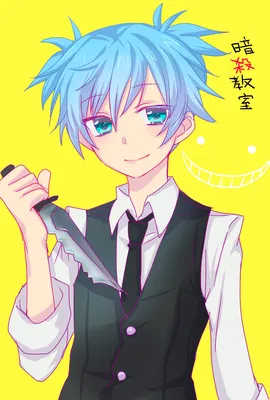 Фото Shiota Nagisa с кинжалом из аниме Класс убийц / Assassination Classroom