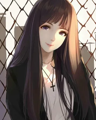 Красивые аниме девушки с длинными волосами - 51 фото