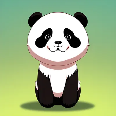 Anime-style geranium panda