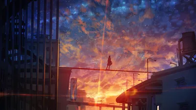 Art Illustration Anime Landscape Cloud Full HD HDTV - pling.com