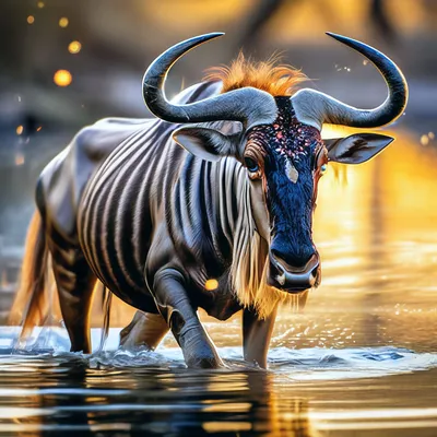 Раскраска Антилопа Гну — Мир раскрасок
