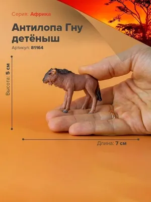 Статуэтки животных - Антилопа Гну, STKJ_0552 | 3D модель для ЧПУ станка