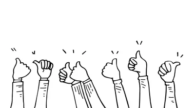 Иконка хлопающих рук. Аплодисменты. Символ в стиле наброска. Вектор  Векторное изображение ©Blankstock 287481902