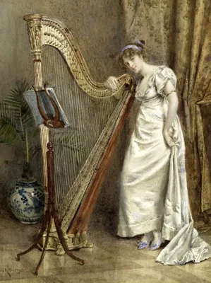 Арфа и лира изолированные на белом фоне Стоковое Изображение - изображение  насчитывающей лира, апокрифическииого: 176294747