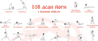 Асаны в йоге в картинках - 108 положений