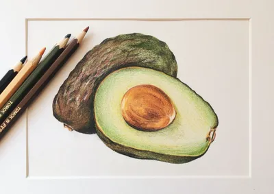 Милые рисунки авокадо для срисовки