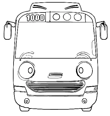 Tayo the Little Bus / Тайо маленький автобус Автобус Тайо игрушка, набор  инерционных машинок из мультика