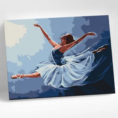 Картина маслом \"Балерина. Танец белого лебедя\" 40x75 LG190601 купить в  Москве